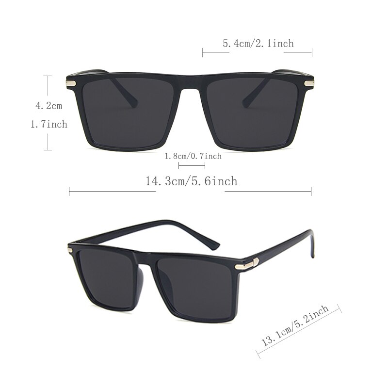 Herren-Sonnenbrille mit flachem Top-Sonnenbrille für Herren 2022