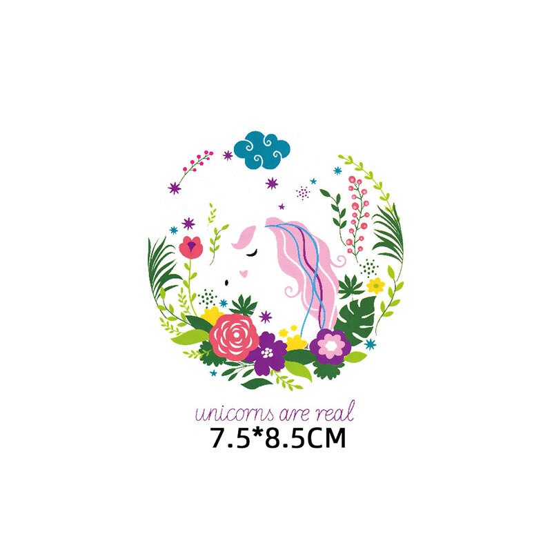 Patches Voor Kleding Ijzer Op Heat Transfers Applique Diy Bloem Dier Set Patch Gedrukt Toepassing Thermo Stickers D: 1187