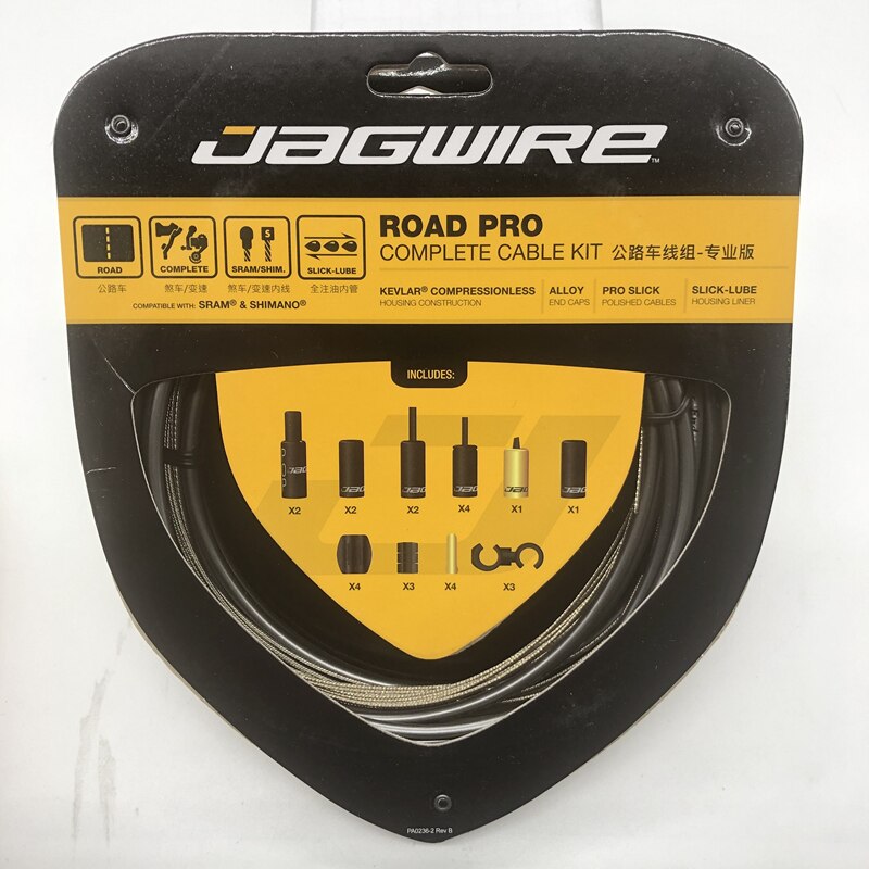 Jagwire racer road pro  l3 road pro komplet kabelsæt / bremsekabelsæt cykel racercykel bremselinie cykeltilbehør