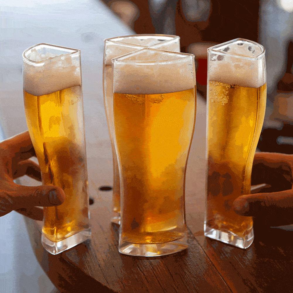 super skonnert ølglass krus kopp separerbar 4 del stor kapasitet tykt ølkrus glass kopp gjennomsiktig til klubb bar fest hjem