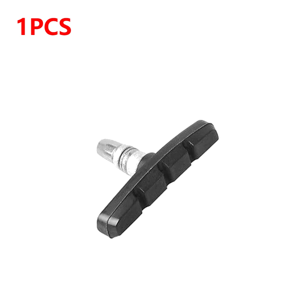 30-1Pcs Durable Bicycle Silent Brake Pads Cycling V Brake Holder Shoes Blocks Rubber 60MM Bike Parts For Mountain Folding Bikes: WHITE