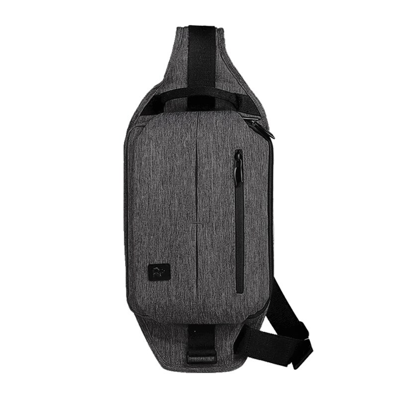 CAI-bolsa de mensajero cruzada impermeable para hombre, bolso antirrobo para viaje de negocios, estilo inglés, a la ,: Black Gray