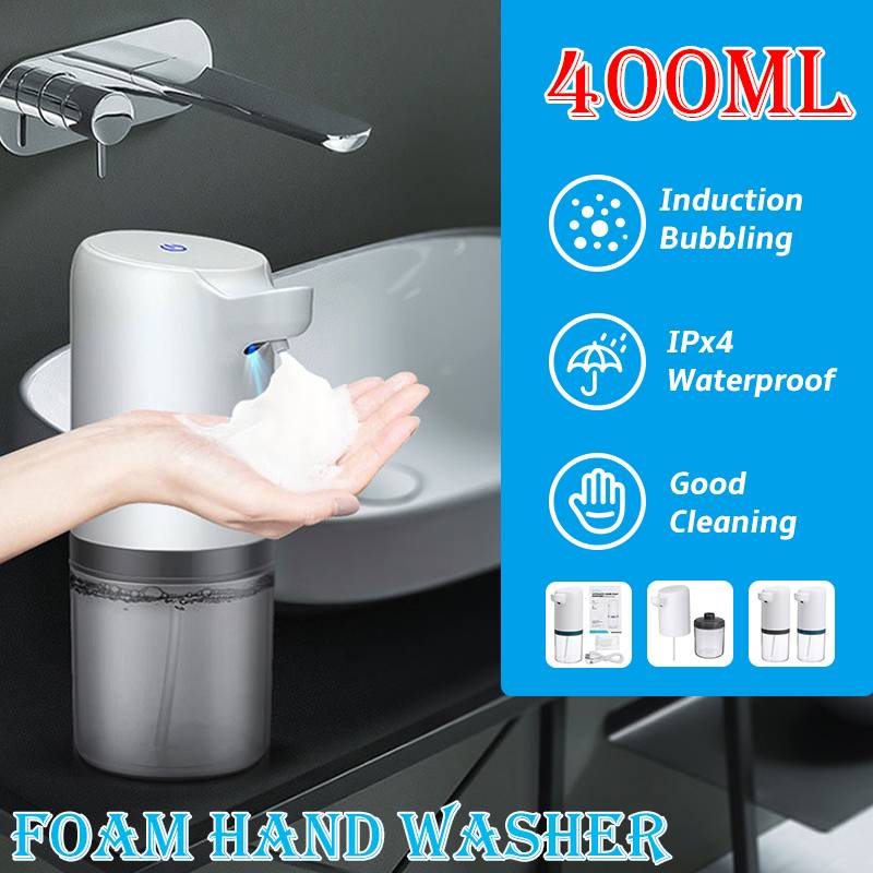 400ml Intelligent Automatic Liquid Soap DispenserSmart Sensor Liquid Soap Dispenser Hand Washing Device For Kitchen Bathroom