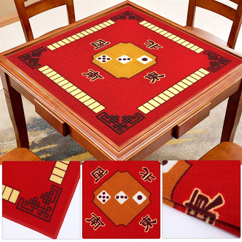 Mahjong Table Latex Cloth Square Shape Mahjong Mat Board Room Mahjong Pad Anti-Slip Desktop Cushion For Game Board Games Mahjong