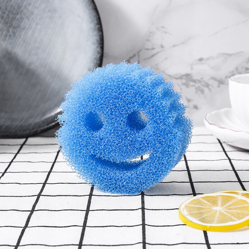 Brosse éponge magique Smiley, lave-vaisselle, , outils de nettoyage pour la cuisine et la maison, tampon à récurer puissant,: C