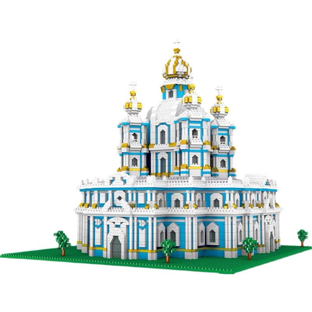 Lezi LZ8001-LZ8051 Set di modelli di architettura di fama mondiale Taj Mahal torre della gru gialla torre della cattedrale di san basio Micro Mini a: LZ8042( No Box)