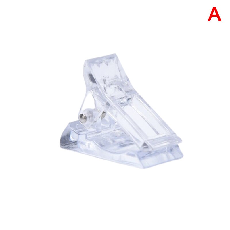 Valse nagels mal transparant volledige dekking polygel nagel tips schaal gereedschap met clip uv gel acryl snel verlengde valse nagels: A