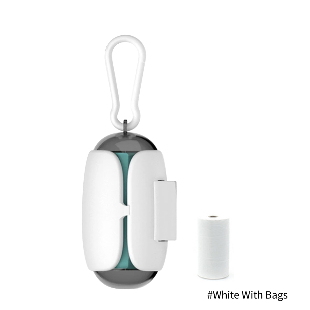 Portable Dog Poop Garbage Bag Disposal Outdoor Degradation Clean Box Waste Poop Bags for Leash Toilet Pick Up Tool Pet Accessory: White With Bags