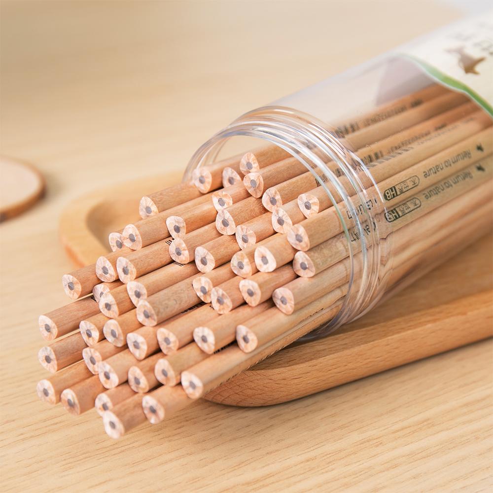 Deli log Wood Pencil 2B HB primary school children kindergarten writing test drawing sketch special pencil safety stationery