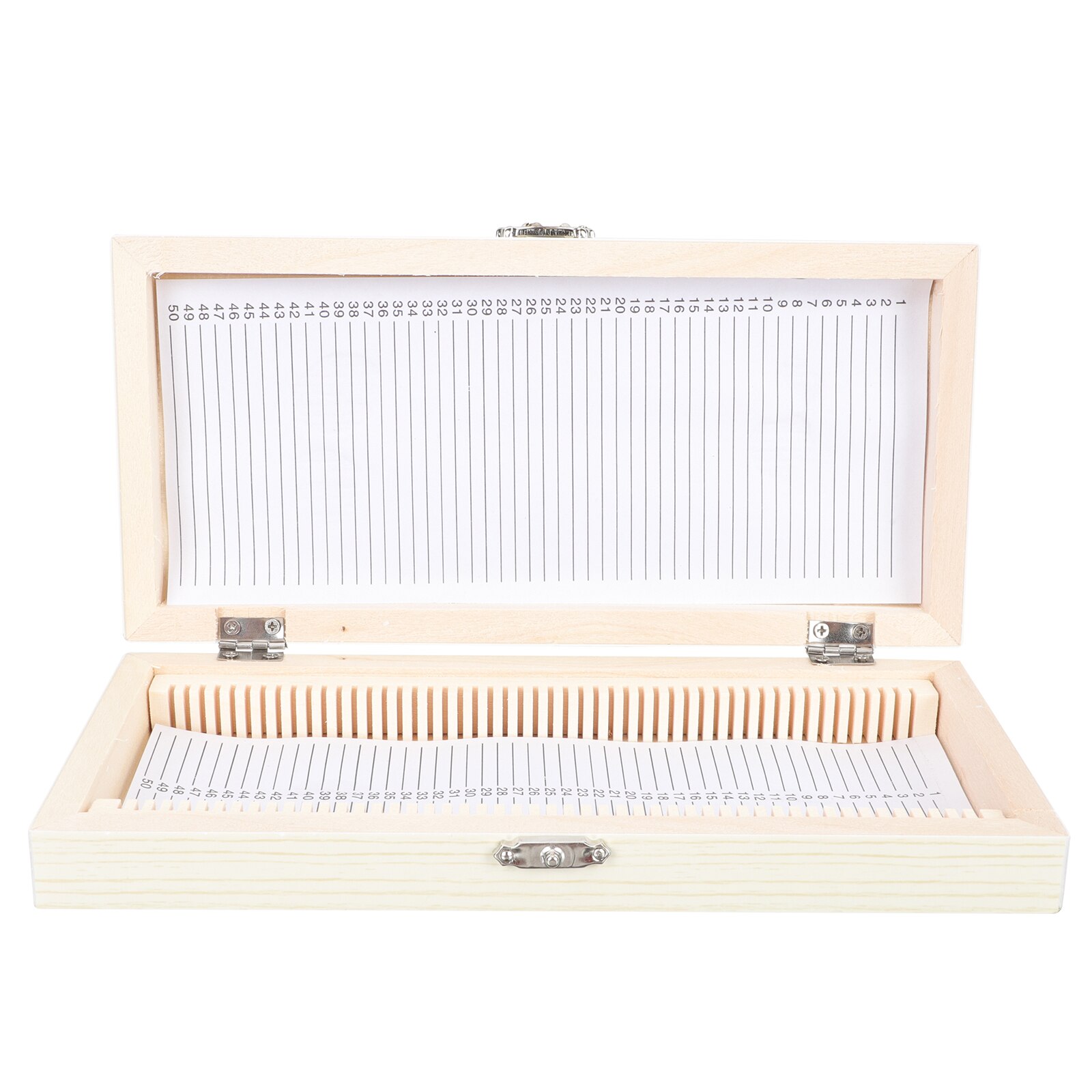 Wooden Specimen Slide Storage Box 50-Slot Plant Insect Specimen Slide Case: Default Title