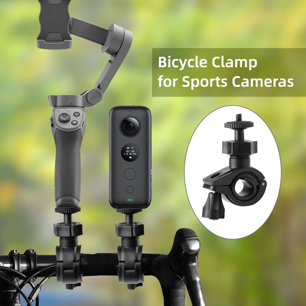Fahrradlenkerhalterung mit klemme für insta 360 und one x kameras – kompakt, tragbar und praktisch.