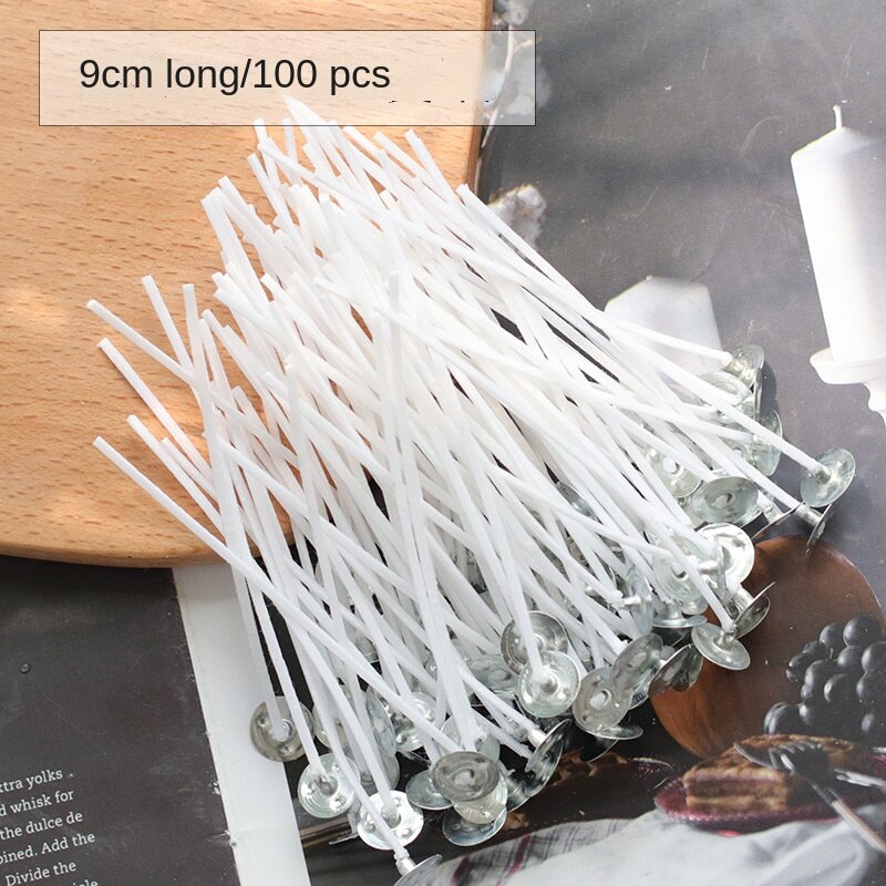 Kaars Maken Levert 100 Pcs 8-20Cm Kaars Lont Diy Professionele Braid Brander Katoen Wax Velas Hennep lont: 9cm