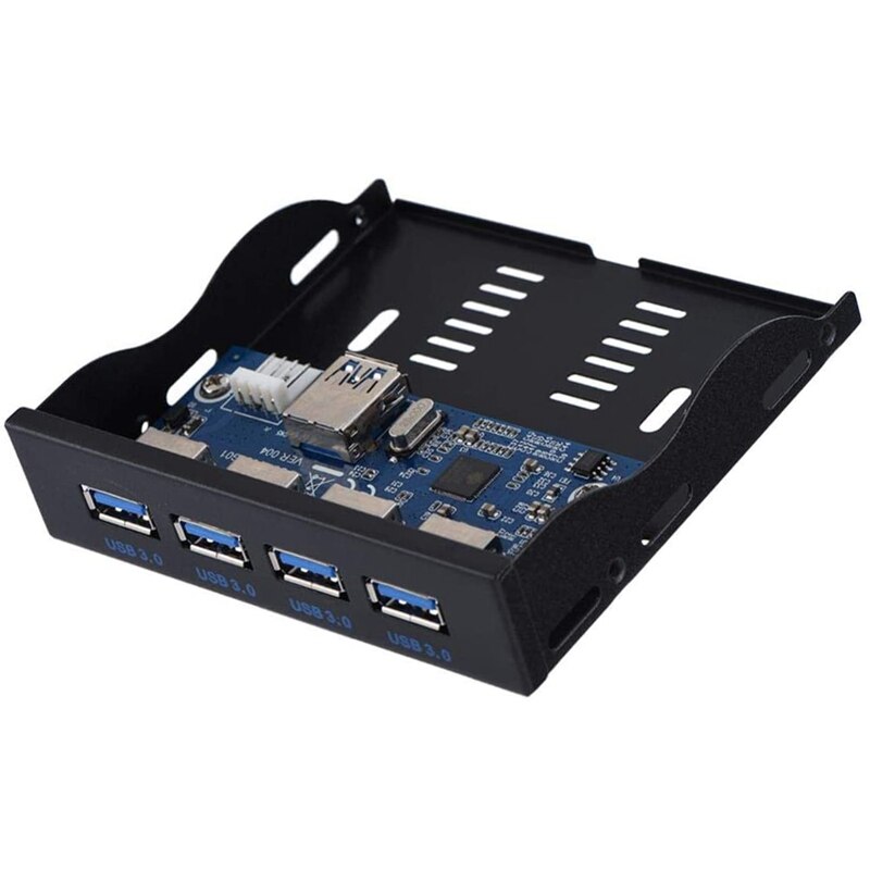 USB3.0 Floppy Front Panel 4-Port Front Panel for 3.5inch Floppy Bay 19 Pin to 4 Ports USB3.0 HUB Expansion Card: Default Title
