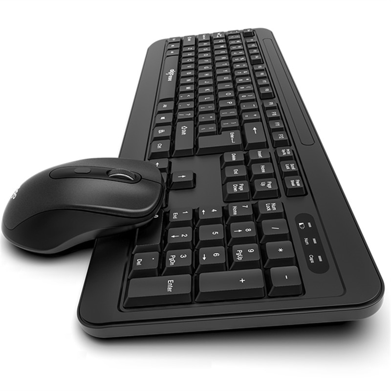 Aigo 2.4g trådløst lydløst tastatur og mus 104 taster gaming pc gamer tastatur mus combo sæt til notebook bærbar stationær pc