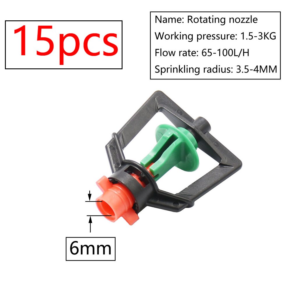 Drip Irrigation Watering Sprinkler Dripper Greenhouse Garden Adjustable Mist Emitters Stake Micro Spray Rotating Nozzle: L