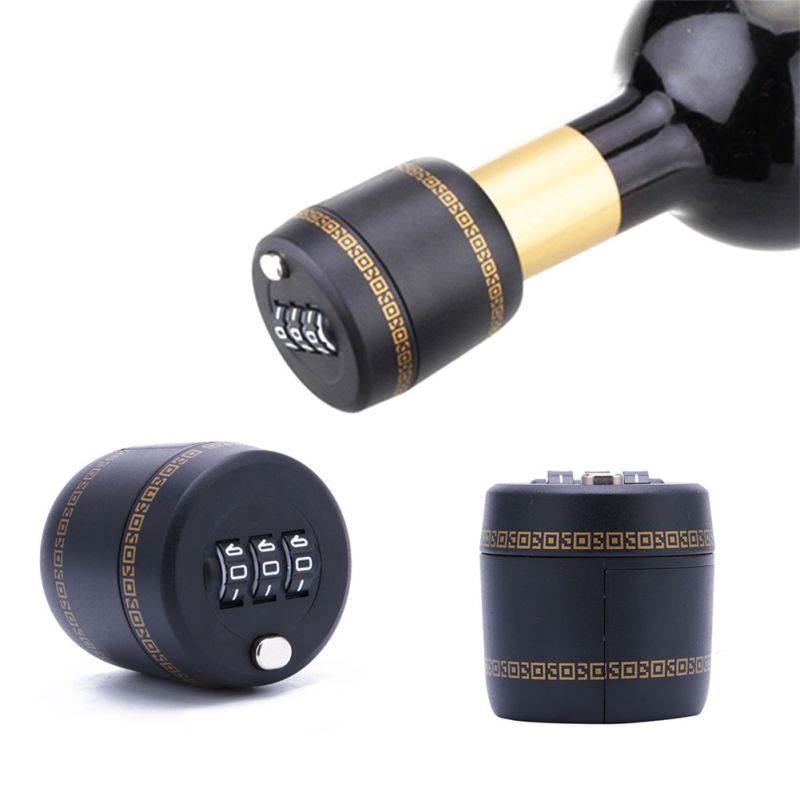 Bottle Password Code Digital Lock Combination Lock For Wine Whiskey & Liquor Bottle Cap Stopper (Bottle Diameter 26mm To 28mm)