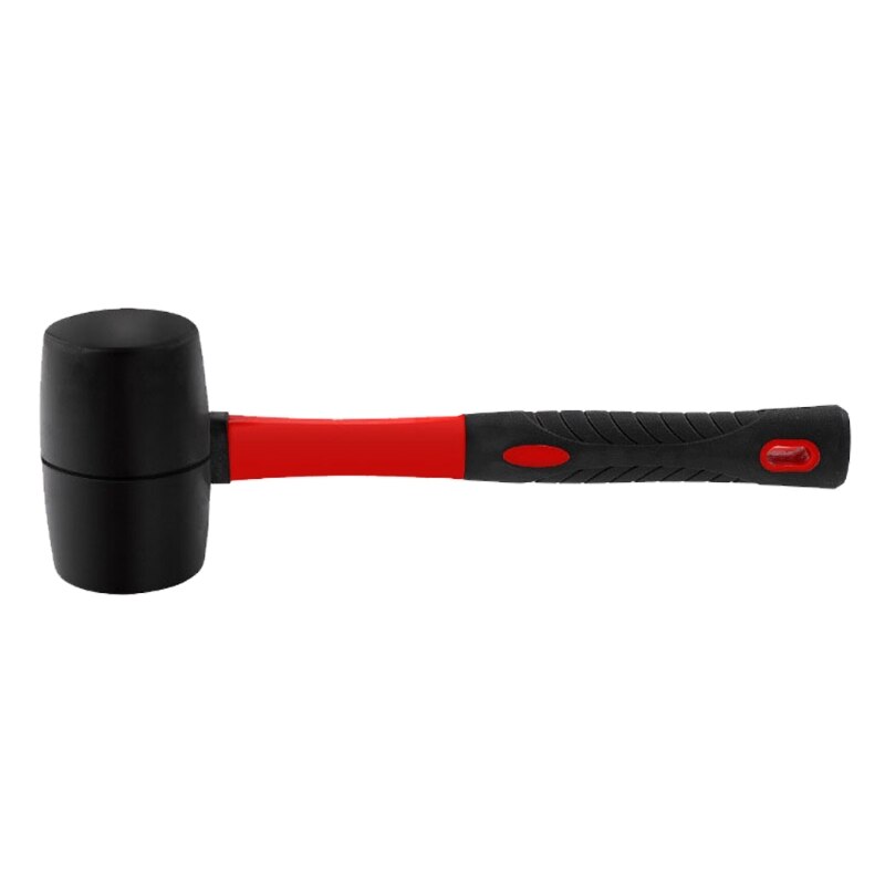 Mazo de goma con mango de fibra de vidrio antideslizante 066E, utilizado para decoración del hogar y decoración de interiores, sólido que ahorra trabajo: 2