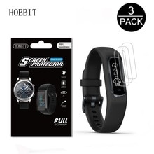3 -pack smartwatch -film til garmin vivosmart 4 fuld skærm dækning skærmbeskytter smart wirstband klart skjold blød tpu film