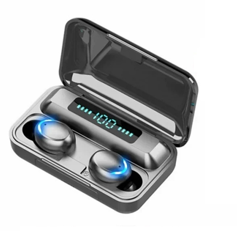 Nuevos auriculares Bluetooth F9 9D estéreo de graves altos auriculares deportivos manos libres Control táctil Tws auriculares inalámbricos auriculares impermeables: Default Title