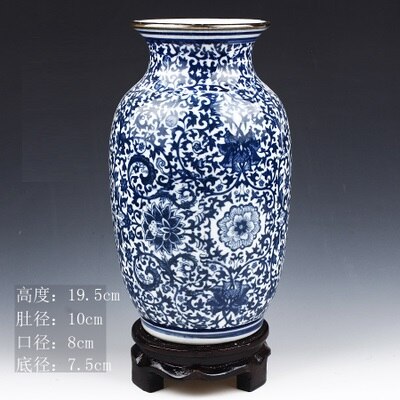 Blau und Weiß Porzellan Vasen Verriegelung Lotus Blume Keramik Vase Hause Dekoration Jingdezhen Blume Vasen R1842: Weiß