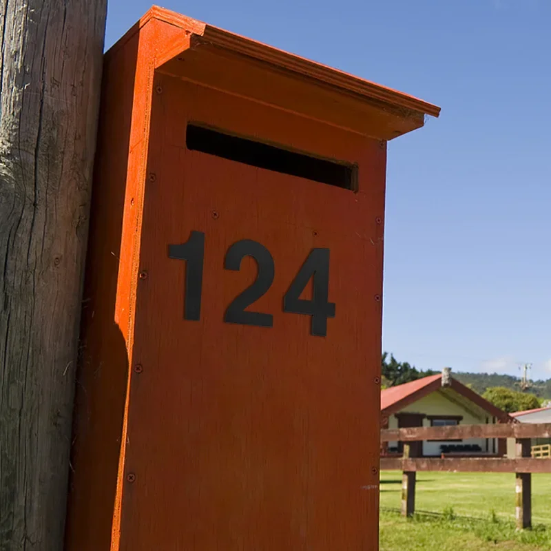 Hausnummer für Höhle Außenbereich, selbstklebend, Edelstahl, digitale Schilder, Haustür, Adressschild, Hotel, Wohnenummer, Briefkastennummer