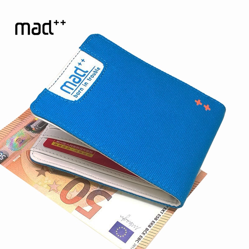 Dames heren unisex portemonnee handtas meisje jongen kort canvas munt id-sleuf casual student eenvoudig chique uniek