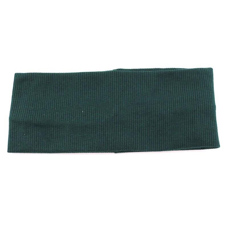 Casual Baby Meisjes Katoenen Geribbelde Hoofdbanden Haar Accessoires Soft Kids Childs Peuter Elastische Headwrap Haarbanden School: green