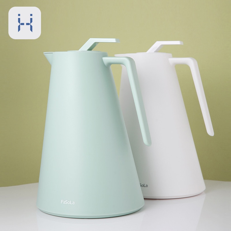 Termo grande de PP para el hogar, jarra de plástico para agua, revestimiento de vidrio plateado de cobre, tetera de café, ollas de té , artículos de cocina, 1000ML