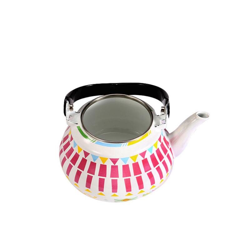 1.5L-2.5L Enamel Kettle Color Bar Heating Water Bottle Enamel Color Kettle Household Induction Cooker Gas Stove Boiling Water