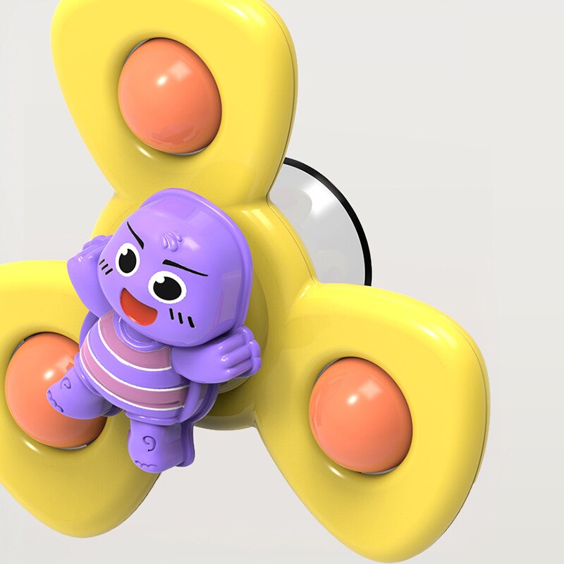 Three-color Gyro Insect Sucker Spinner Rattle Toys For Kids Dinner Water Bath Rattle Toys Stroller Crib Toddlers Rattle Toys