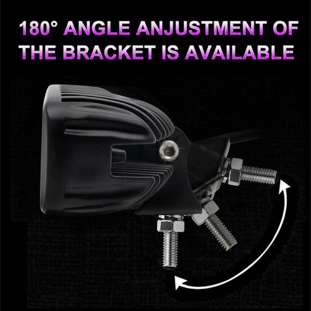 1X 6inch LED Work Light Bar Flood Spot Driving Fog Lamp Dual Color White & Amber