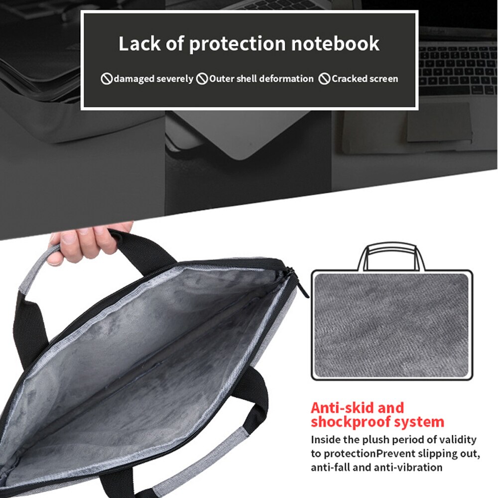 Torba na laptopa 13.3 14 15.6 cal wodoodporna Notebook Case rękaw dla Macbook Air Pro 13 15 komputer ramię torebki teczki torby