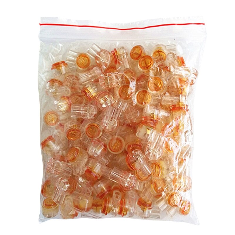 Conector de empalme de Gel K1, conectores de cable de 1 puerto, naranja claro (paquete de 200)