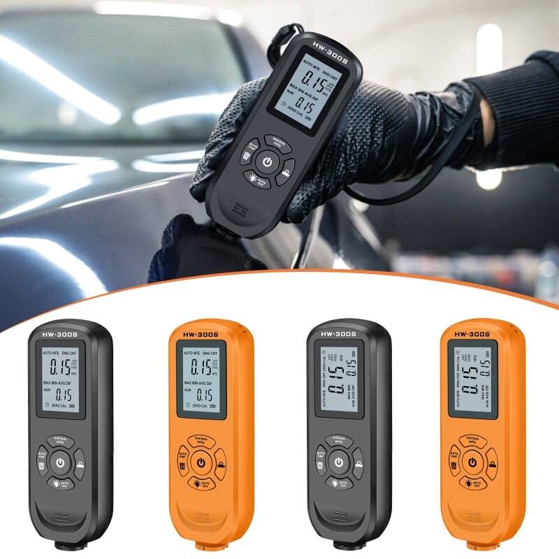 Portable Coating Thickness Gauge Car Painting Depth Gauge Paint Thickness Gauge Digital Mil Thickness Meter for Automoti P8DA