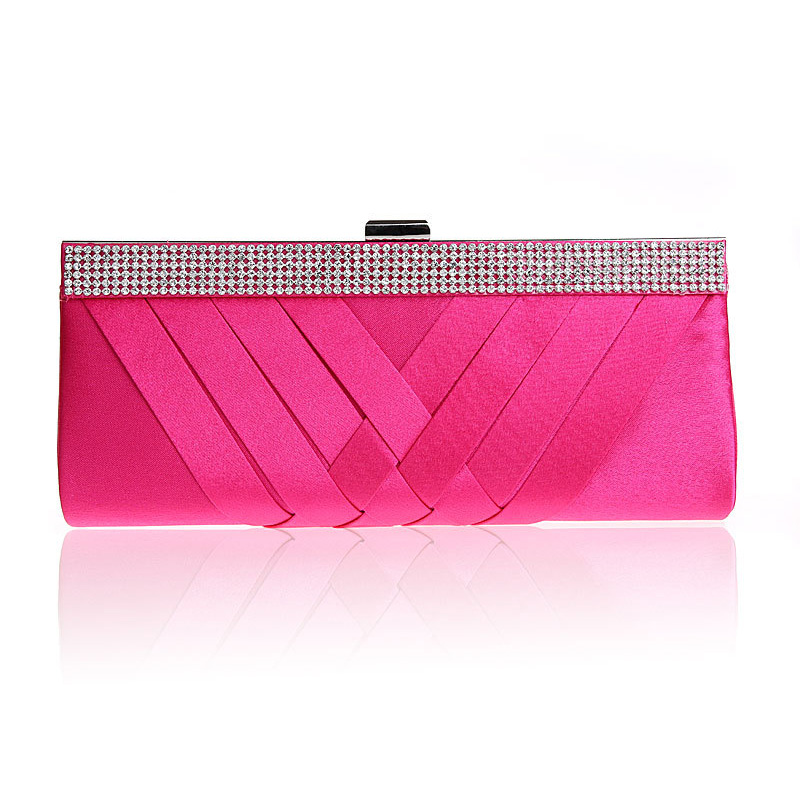 Vrouwen Dag Clutch Dames Portemonnee Keten Handtassen Vrouwen Avondtasje Paars Bruid Wedding Party Hand Tassen Koppelingen bolsas mujer XA187C: Rose Red