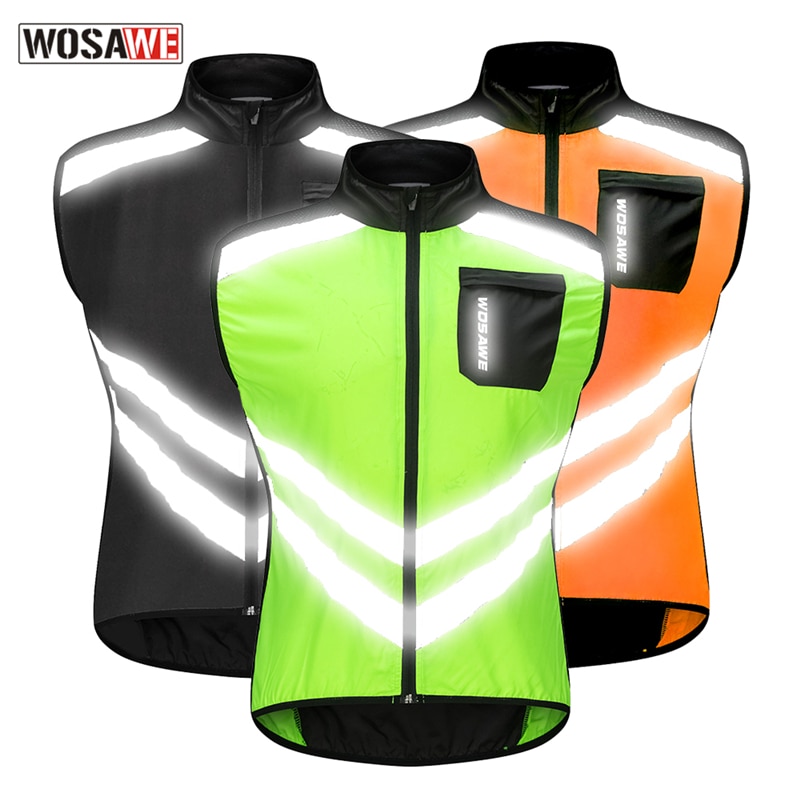 WOSAWE Reflektierende Motorrad Weste Moto-Cross Sport Team Uniform Hohe Sichtbarkeit Sicherheit Weste Ultra Leichte Wasserdichte Jacke