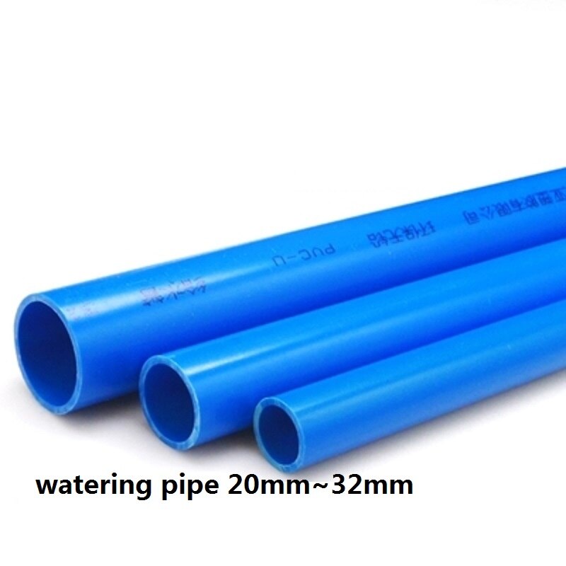 1PC 19" 50cm Length PVC Water Pipe Home Garden Irrigation Tube Water Supply Pipe Out Dia.20mm 25mm 32mm 3 Colors Available
