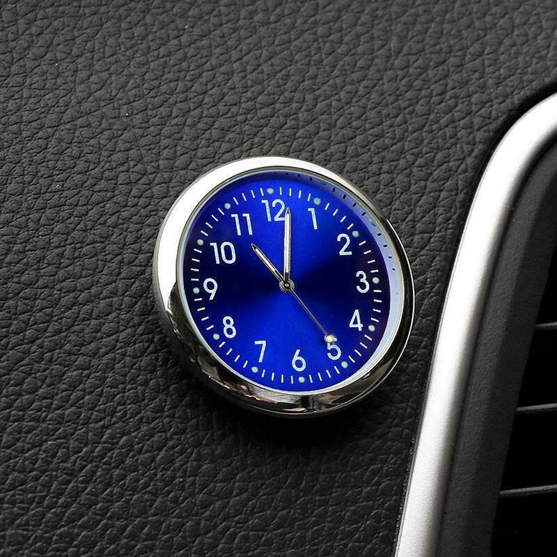 Car Clock Car Clock Luminous Mini Automobiles Internal Stick-On Digital Watch Mechanics Quartz ClocksAutomotive Styling Accessor