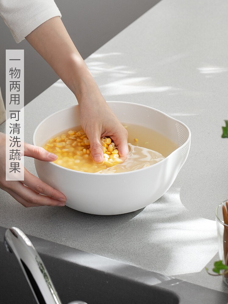 Vegetable Fruit Washing Bowl Multi Functional Kitchen Plastic Water Drain Baskets