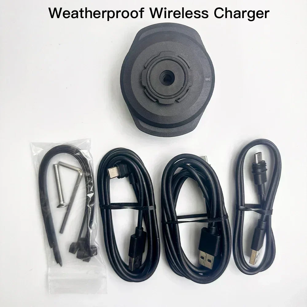 Motorrad Drahtlose Ladegerät Lenker Vorbau Gabel Halterung Telefon Halterung Vibration Dämpfer MAG Universal Adapter Bremse Kupplung
