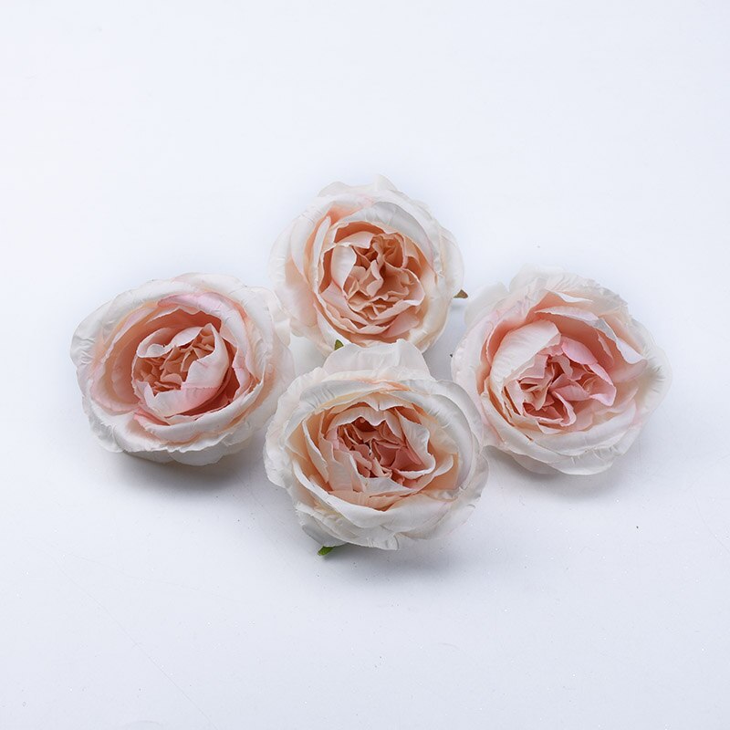30/50pcs 7 CM silk roses Artificial flowers for Home decoration Christmas Wedding Diy Headwear brooch supplies Scrapbook: 3 / 30pcs