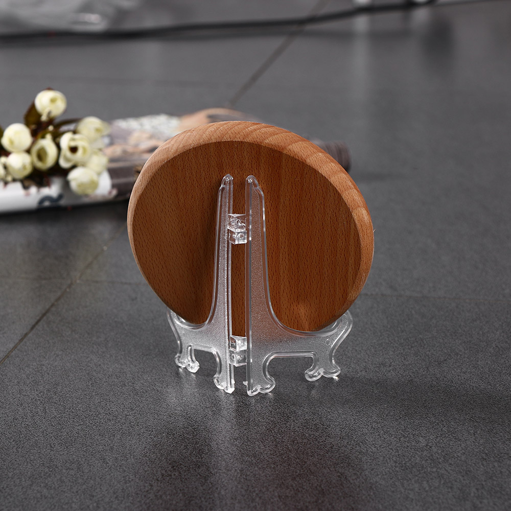 Clear Plastic Plate Display Stand Picture Frame Transparent Easel Holder Arts Case Holders Photo Display 3/5/7/9inch