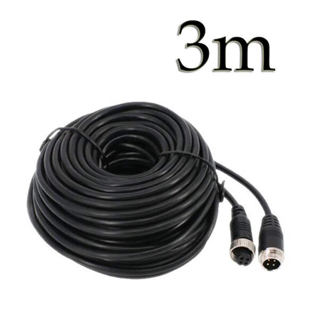 3m / 5m / 6m / 7m / 10m /15m 32FT 4-Pin Aviation Extension Cable for Car Video Rear view Camera Truck Trailer: 3m