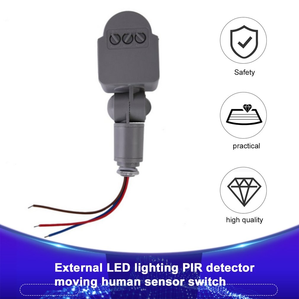 Automatic Infrared PIR Motion Sensor Switch Universal Motion Sensor Light Switch Outdoor AC 220V With LED Light