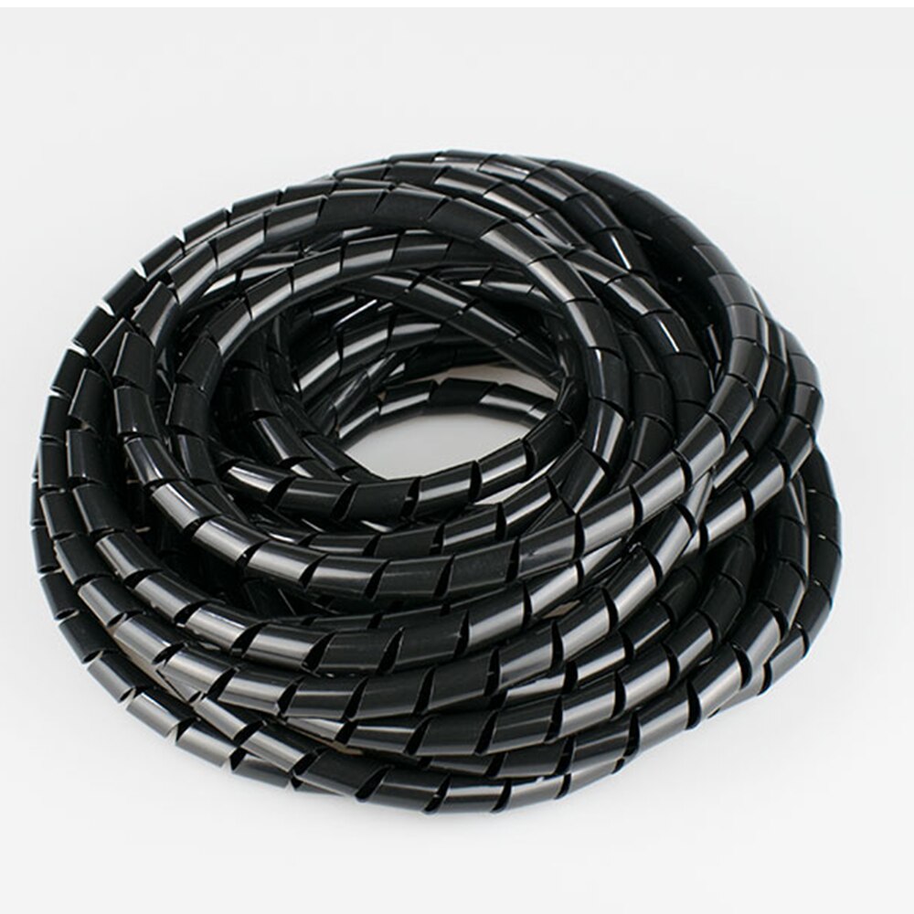 Cable de envoltura de manguera en espiral, diámetro de tubo de 8mm y 13 metros, parte de PE, Cable de gestión, negro y blanco, para piezas de impresoras 3D de polietileno de 33 pies