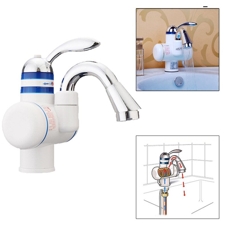 3000W Tankless Instant Electric Water Heater Kitchen Basin Faucet Waterproof And Cold Bathroom Mixer Water Taps 220V