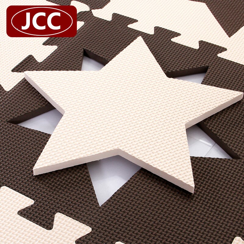 Jcc star style eva foam pussel lekmatta /barnmattor matta sammankopplande träningsgolv för barn kakel 30*30*1cm