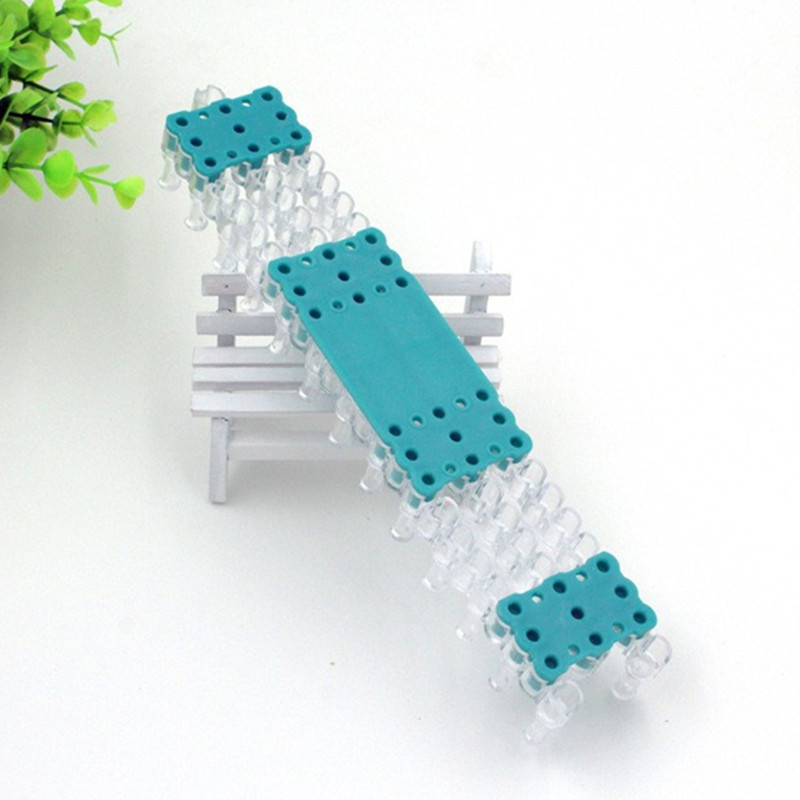 Gummi Webstuhl Band Weaver Kit für DIY längliche Strickmaschine Armbänder Weben Rahmen Bänder Haken Kunst Handwerk, Spielzeug