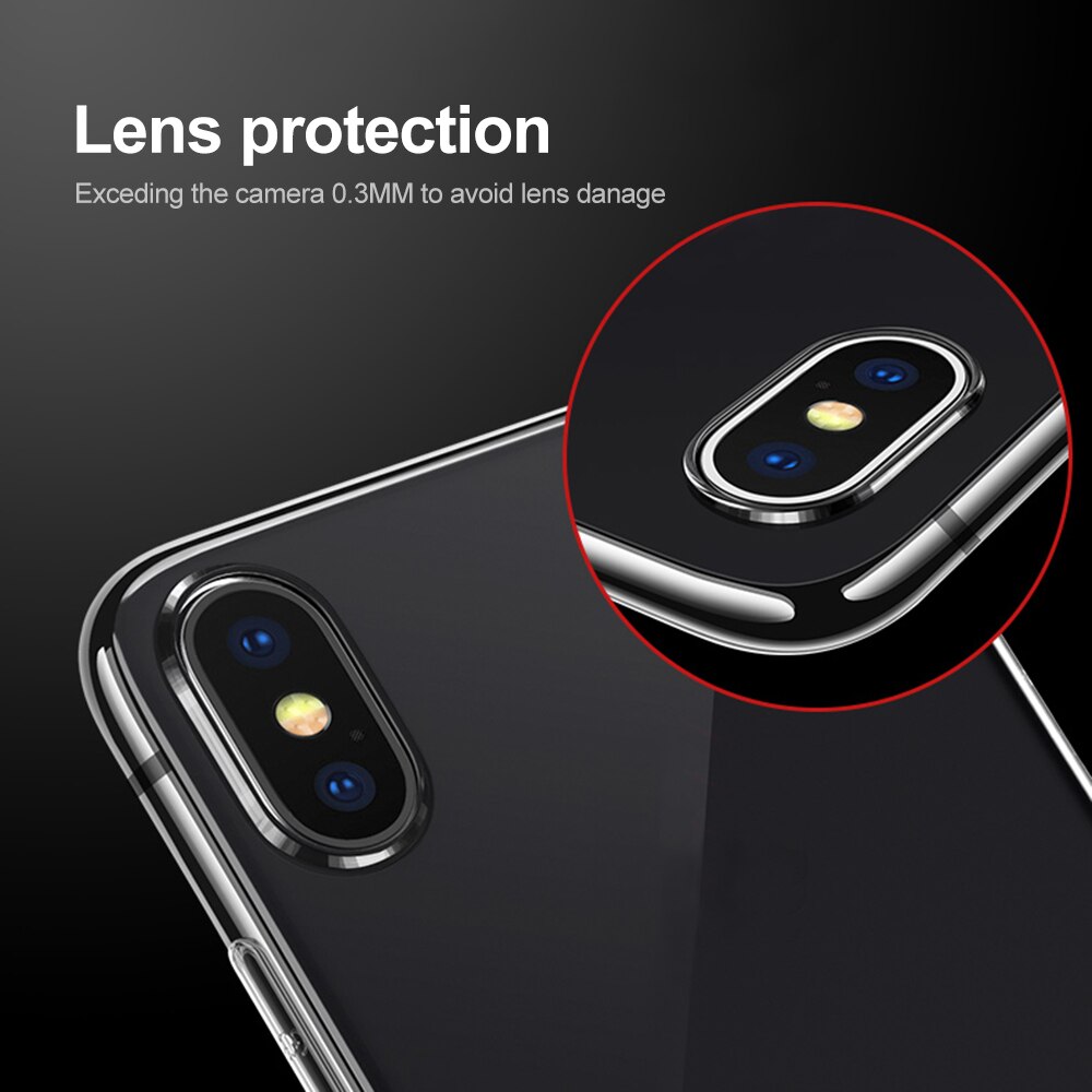 Ultra dünn Klar transparent TPU Silikon fallen Für iPhone X XS MAX XR 6 7 6S Plus Schützen Gummi telefon fallen Für iPhone 8 7 Plus