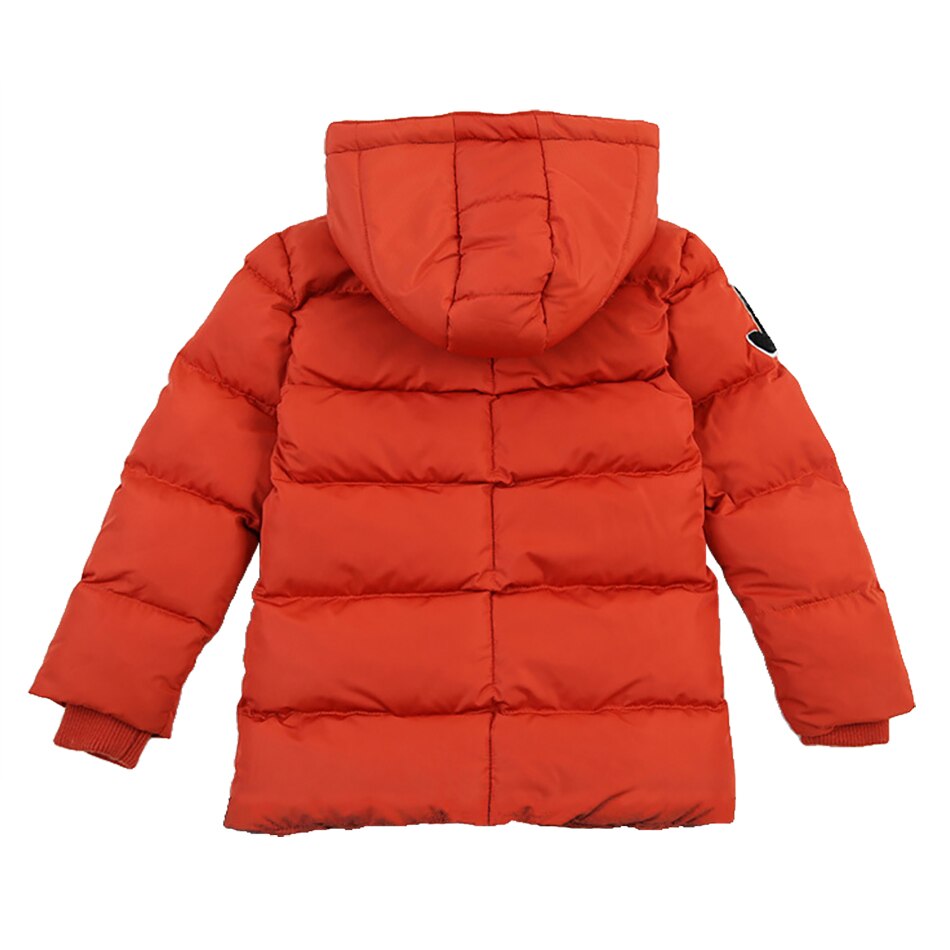 Jongens Warme Lange Jas Jongen Katoenen Jas Kinderen Jas Brief Gedrukt Katoen Kleding Plus Fluwelen Dikke Warme Hoodedcoat